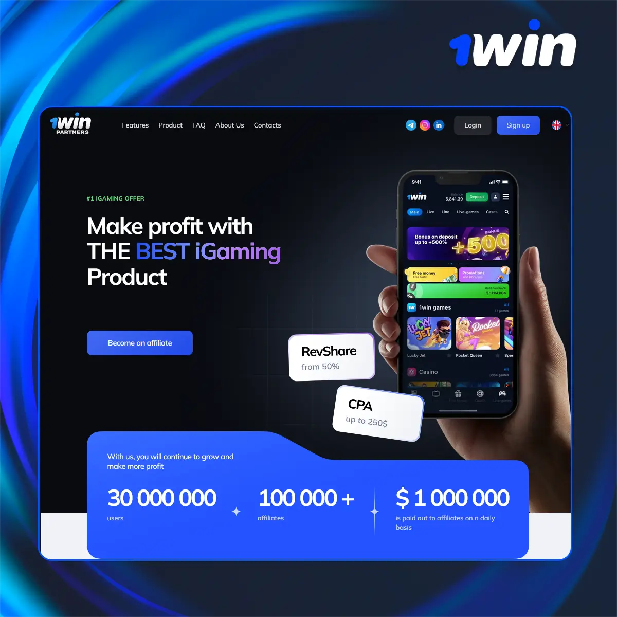 1Win Partner: India's #1 Affiliate Program